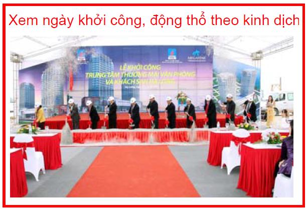 Xem ngày khởi công, động thổ theo kinh dịch