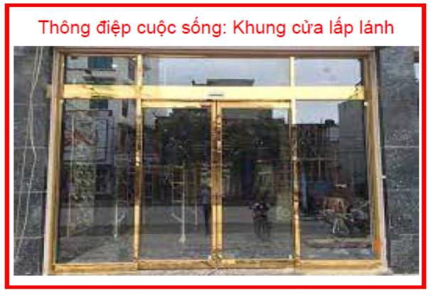 Thông điệp cuộc sống Khung cửa lấp lánh