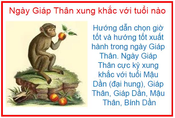 Ngày Giáp Thân xung khắc với tuổi nào?